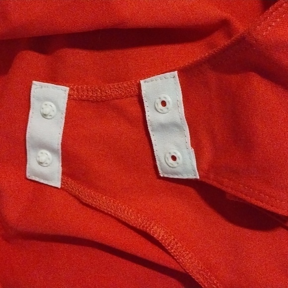 MANGOPOP Women's Square Neck Long Sleeve Tops Bodysuit Jumpsuit NWT Size M - Picture 8 of 8